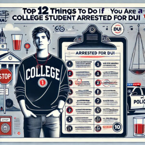 Top 12 Things to Do if You Are a College Student Arrested for DUI